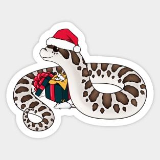 Super Arctic Western Hognose Snake, Christmas Edition Sticker